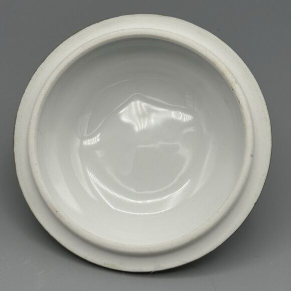 Vtg Herend Queen Victoria Porcelain Rd Box & Lid Trinket Dish with Rose Finial - Picture 9 of 14